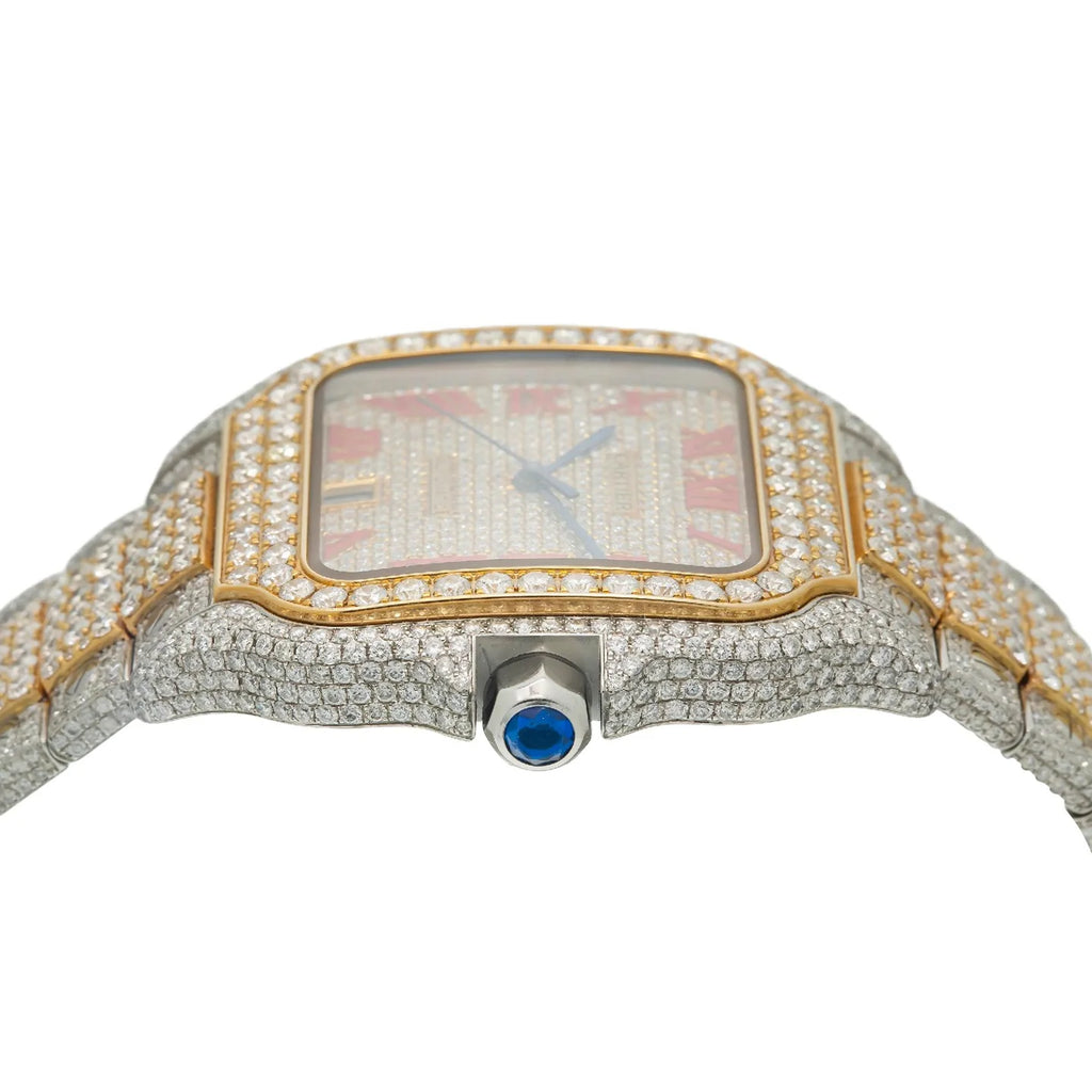 CARTIER SANTOS WSSA0018 40MM TWO TONE YELLOW GOLD DIAMOND DIAL WITH 18.75 CT DIAMONDS