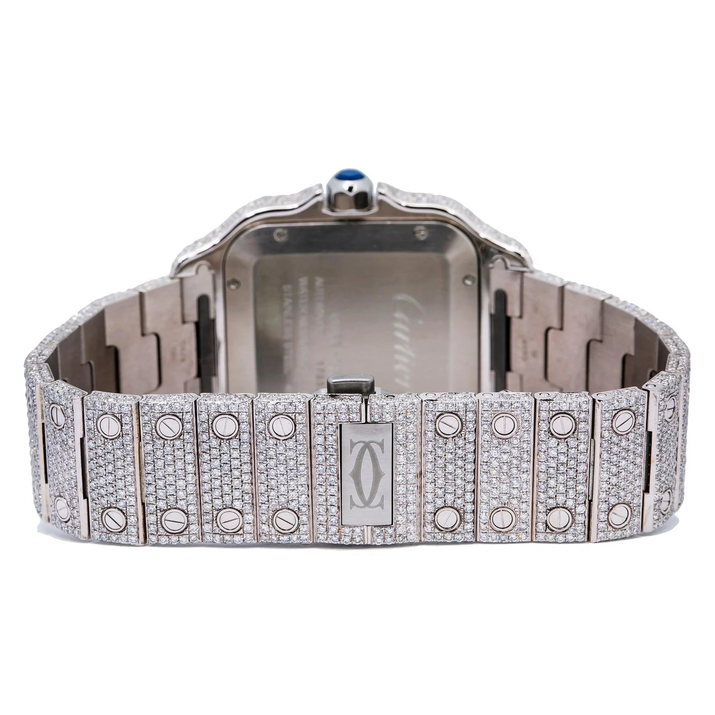 CARTIER SANTOS WSSA0030 – 40MM BLUE DIAL WITH 17.95 CT DIAMONDS