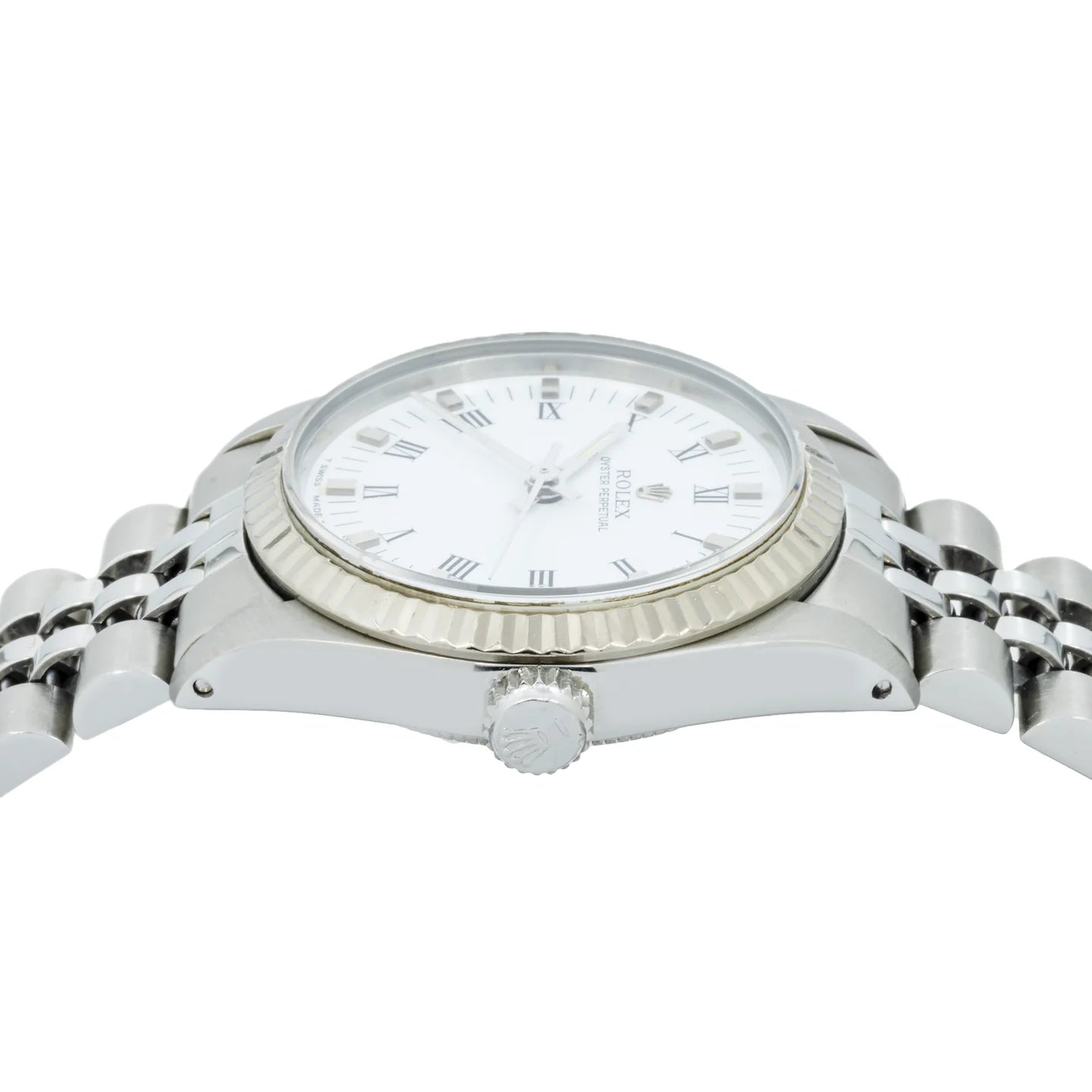 ROLEX OYSTER PERPETUAL 67514 31MM WHITE DIAL WITH STAINLESS STEEL JUBILEE BRACELET