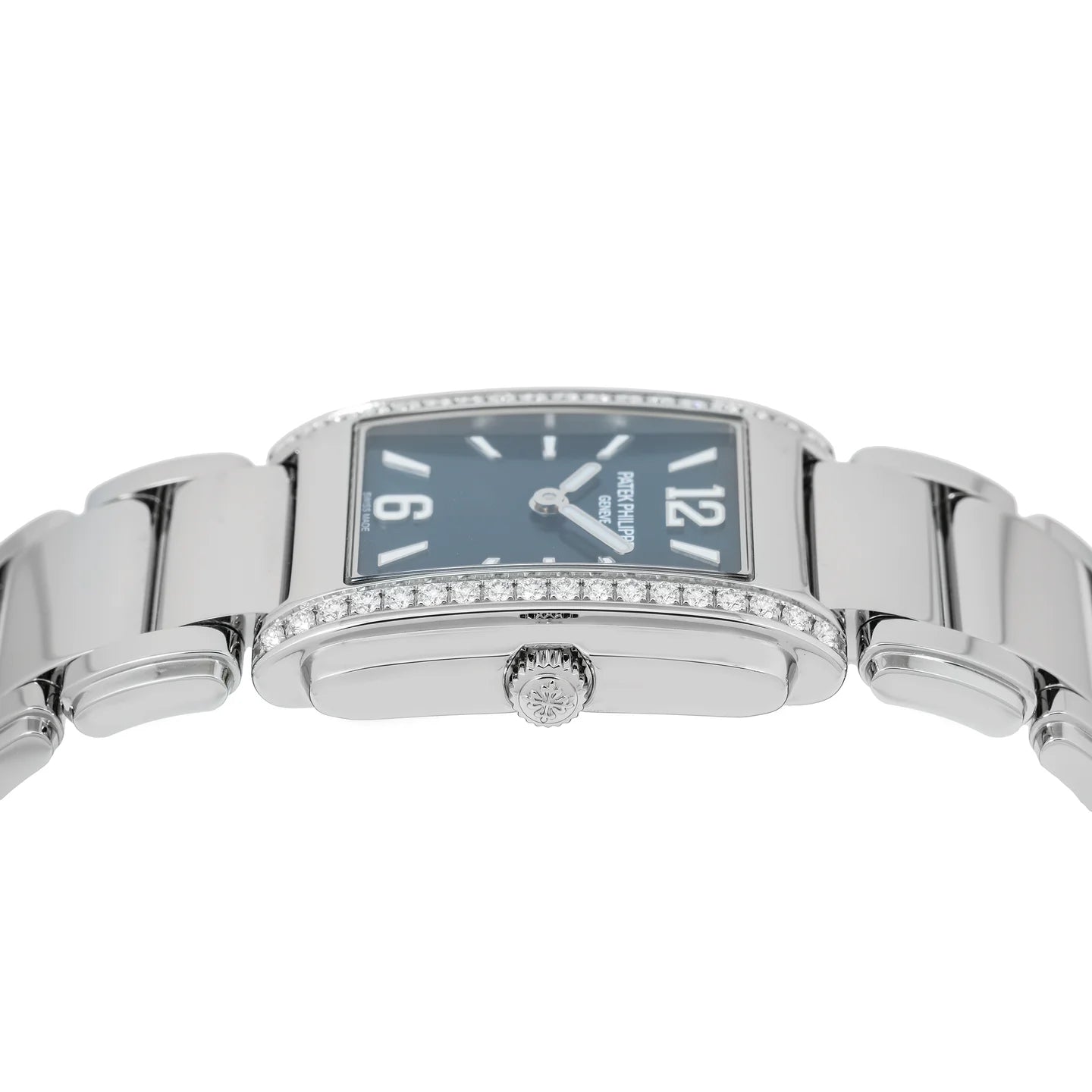 PATEK PHILIPPE TWENTY~4 LADIES STAINLESS STEEL GREEN SUNBURST DIAL 4910/1200A-011