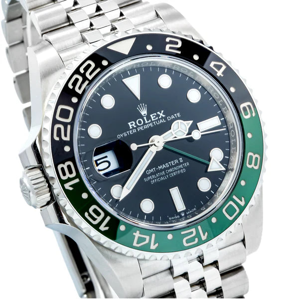 Rolex GMT-Master II “Sprite” 126720VTNR – Left-Handed Stainless Steel Jubilee | Green & Black Bezel