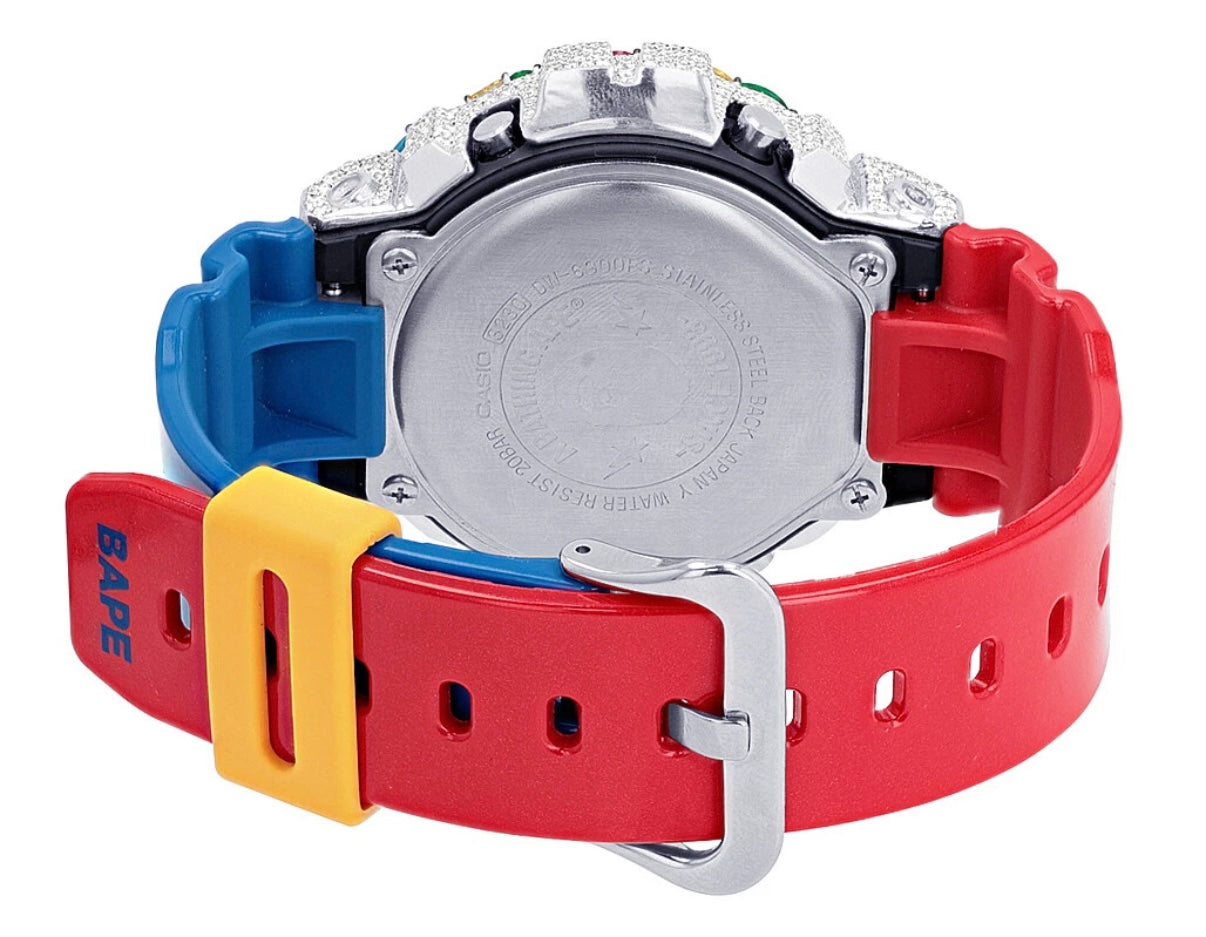 BAPE x G-SHOCK DW-6900 Kid Cudi Diamond Watch – 8CT VVS Custom Iced Out Limited Edition