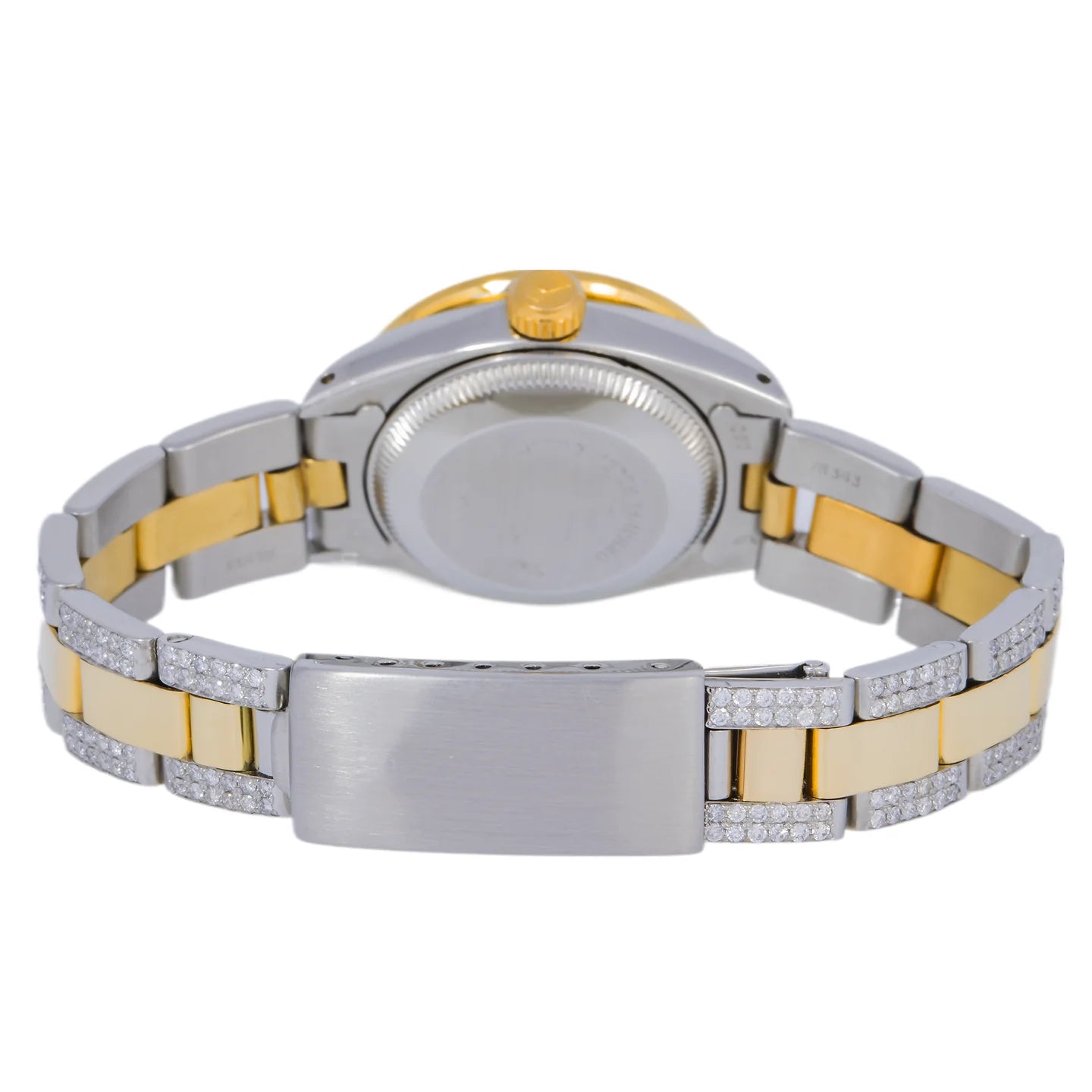 Rolex Datejust 6919 26mm – Blue Mother-of-Pearl Diamond Dial | Rainbow Bezel | Semi-Iced Oyster Bracelet