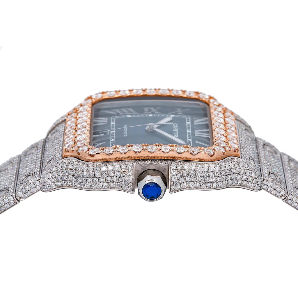 CARTIER SANTOS WSSA0030 – 40MM BLUE DIAL WITH 17.95 CT DIAMONDS