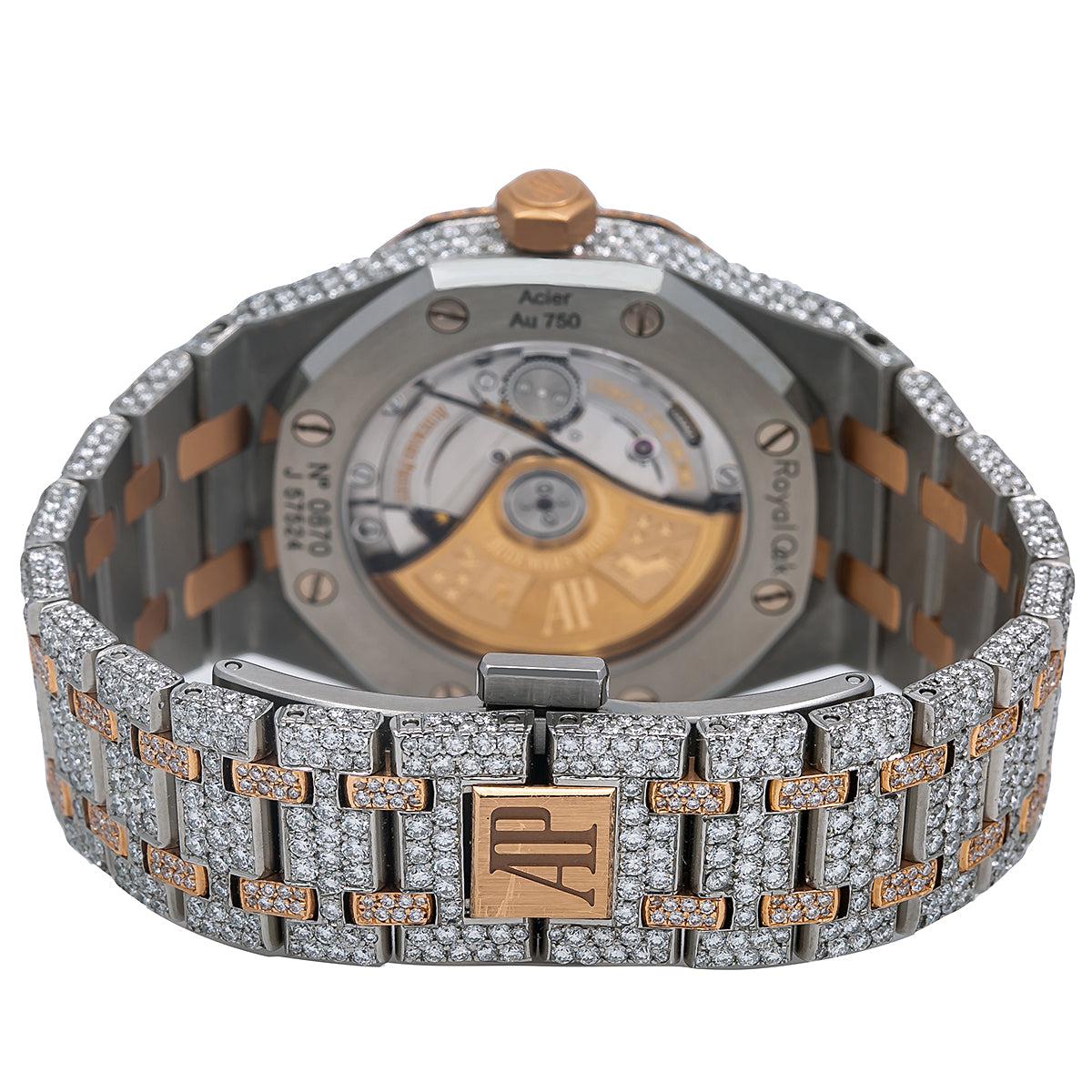 AUDEMARS PIGUET ROYAL OAK SELF WINDING 15450SR.OO.1256SR.01 37MM CHAMPAGNE DIAMOND DIAL WITH 22.75 CT DIAMONDS